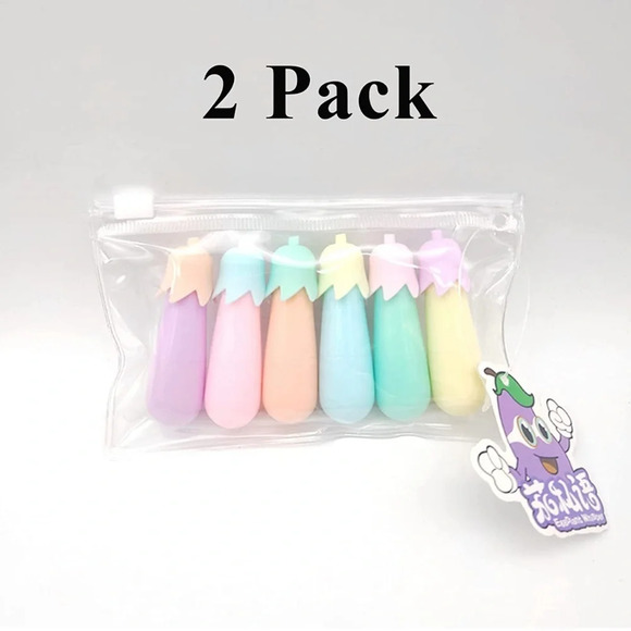 KAWAII Eggplant 🍆 Highlighters - Picture 4 of 9
